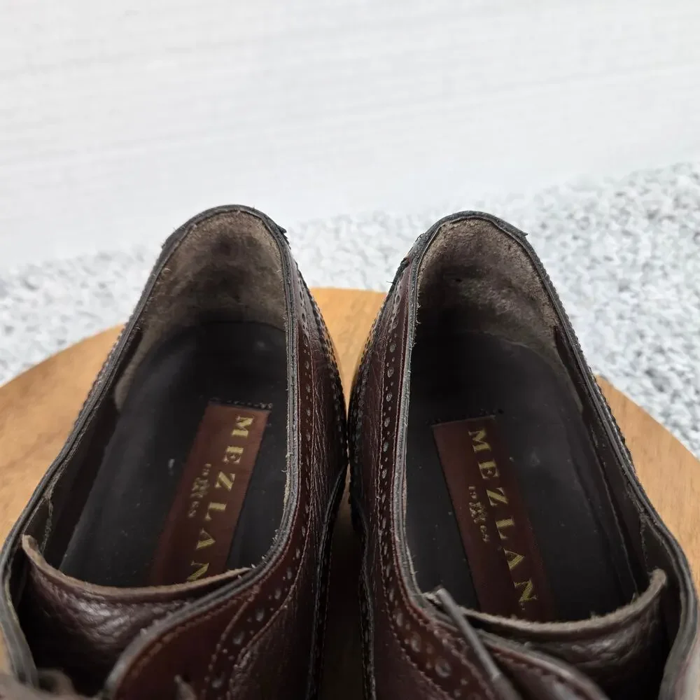 Mezlan Men 11M Ponce Brown Leather Wingtip Office Brogue Daily Oxford Dress Shoe